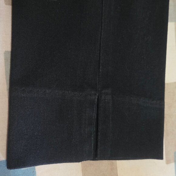 Ankle Straight Skinny Slim Fitted Cigarette Pants Black Cynthia Rowley Side-Zip - Picture 5 of 6